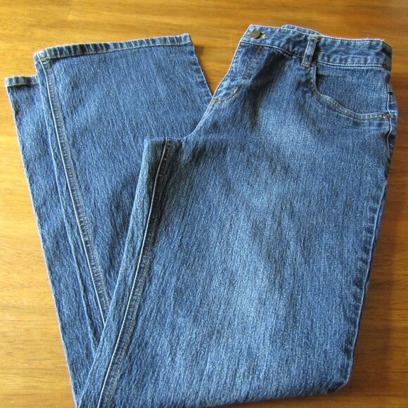Mossimo Stretch Med Wash Flare Mid Rise Jeans Size 10 - Picture 1 of 4